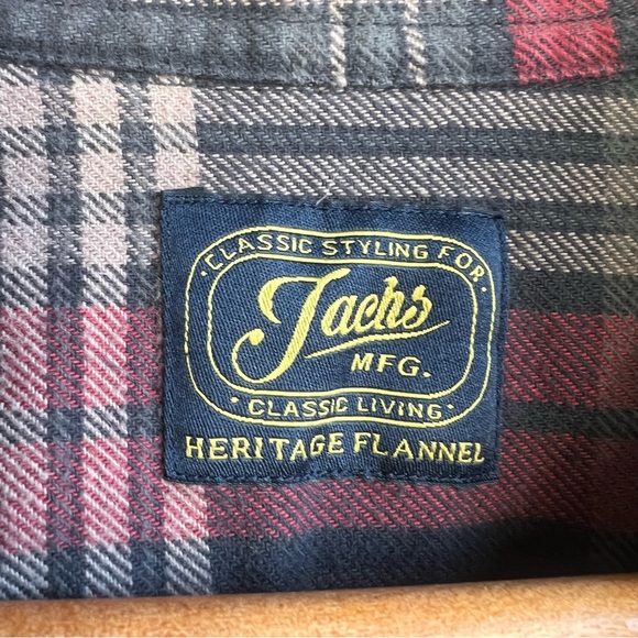 Jachs Heritage 100% Cotton Flannel Button Front Plaid Shirt Men’s Size XXL 2XL - Picture 3 of 13